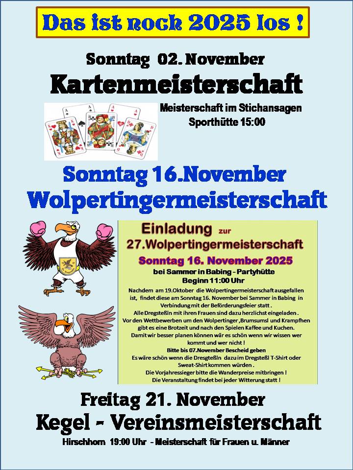 Das ist noch Los  2025 !1