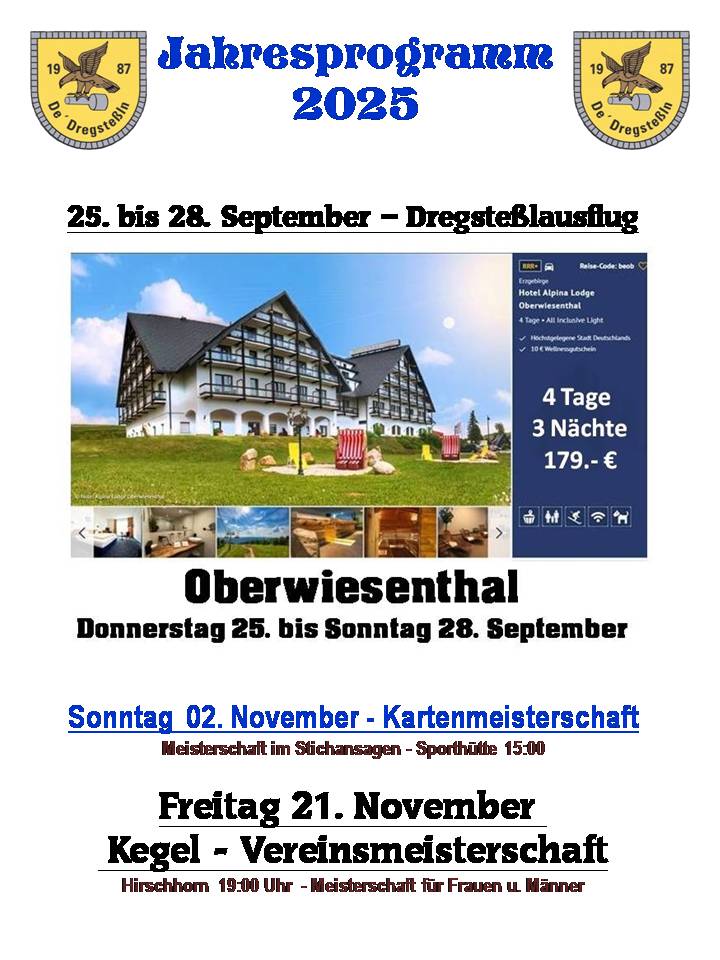 Dregstel - Jahreprogramm - 2025 III