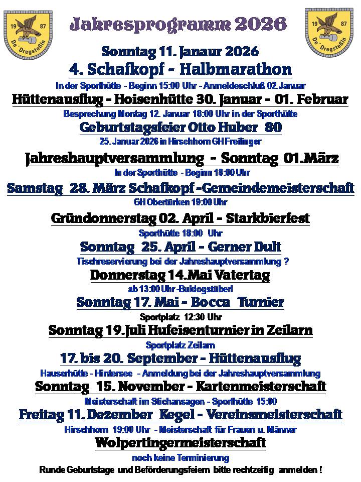 Dregste�l - Jahreprogramm - 2026 II