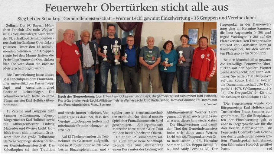 Schafkopf Gemiendemeisterschaft 2025 - PNP